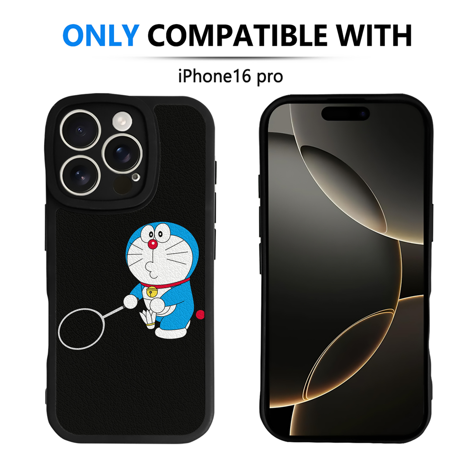 （画像用） ドラえもん Doraemon 【iPhone 16シリーズ対応】シリコンスマホケース（レザー調） 材質：シリコン